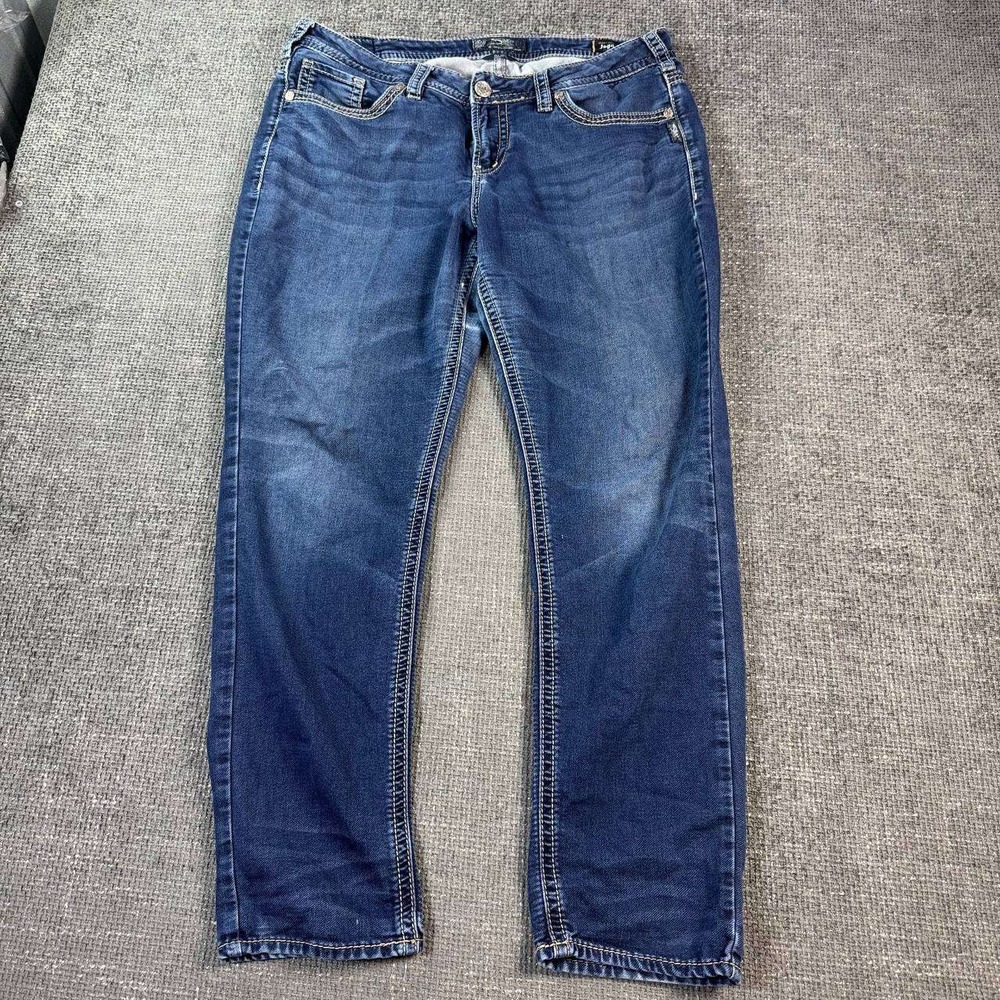 Silver Jeans Co Suki Mid Pencil Skinny Joga Jeans Womens 16/31 Blue Stretch